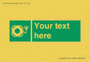 Custom sign safe condition Lifebuoy with light